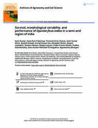 Survival, morphological variability, and performance of Opuntia ficus-indica in a semi-arid region of India