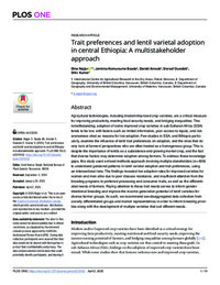 Trait preferences and lentil varietal adoption in central Ethiopia: A multistakeholder approach
