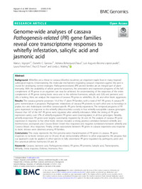 Genome-wide analyses of cassava Pathogenesis-related (PR) gene families reveal core transcriptome responses to whitefly infestation, salicylic acid and jasmonic acid