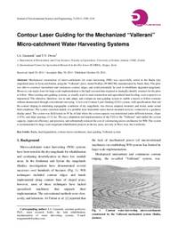 Contour Laser Guiding for the Mechanized “Vallerani” Micro-catchment Water Harvesting Systems