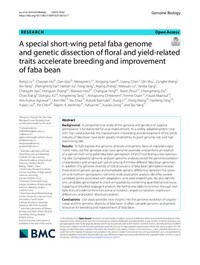A special short-wing petal faba genome and genetic dissection of floral and yield-related traits accelerate breeding and improvement of faba bean