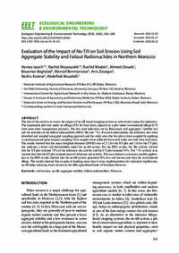 Evaluation of the Impact of No-Till on Soil Erosion using Soil Aggregate Stability and Fallout Radionuclides in Northern Morocco