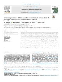 Optimizing water-use efficiency under elevated CO₂: A meta-analysis of crop type, soil modulation, and enrichment methods