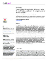 The adoption non-adoption dichotomy: Why do smallholder producers dis-adopt improved chicken breeds?