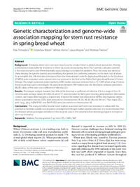 Genetic characterization and genome-wide association mapping for stem rust resistance in spring bread wheat