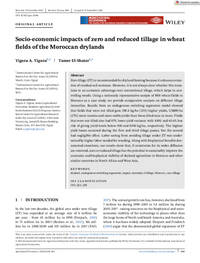 Socio-economic impacts of zero and reduced tillage in wheat fields of the Moroccan drylands