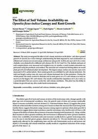 The Effect of Soil Volume Availability on Opuntia ficus-indica Canopy and Root Growth