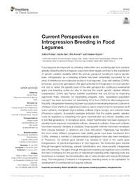 Current Perspectives on Introgression Breeding in Food Legumes