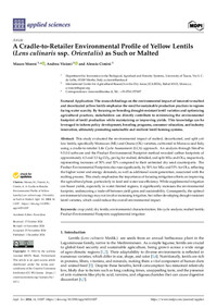A Cradle-to-Retailer Environmental Profile of Yellow Lentils (Lens culinaris ssp. Orientalis) as Such or Malted
