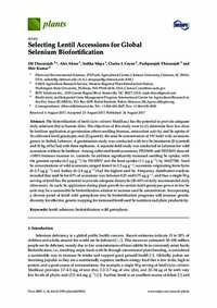 Selecting Lentil Accessions for Global Selenium Biofortification