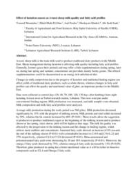 Effect of lactation season on Awassi sheep milk quality and fatty acid profiles