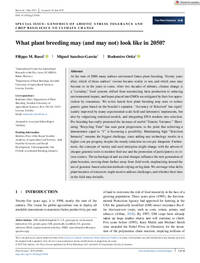 What plant breeding may (and may not) look like in 2050?