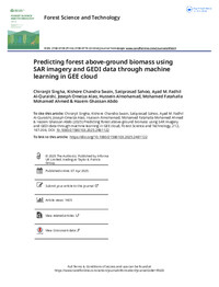 Predicting forest above-ground biomass using SAR imagery and GEDI data through machine learning in GEE cloud