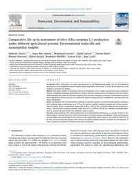 Comparative life cycle assessment of olive (Olea europaea L.) production under different agricultural systems: Environmental trade-offs and sustainability insights