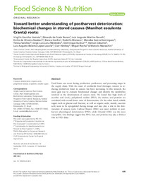 Toward better understanding of postharvest deterioration: biochemical changes in stored cassava (Manihot esculenta Crantz) roots