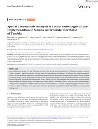 Spatial Cost–Benefit Analysis of Conservation Agriculture Implementation in Siliana Governorate, Northeast of Tunisia
