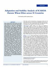 Adaptation and Stability Analysis of ICARDA Durum Wheat Elites across 18 Countries