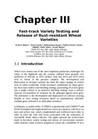 Fast-track Variety Testing and Release of Rust-resistant Wheat Varieties