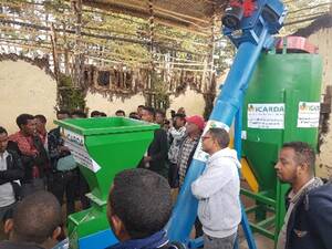 Handing over of feed processing machine to farmer group 