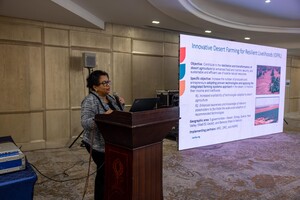 Bezaiet Dessalegn while presenting the IDFRL project