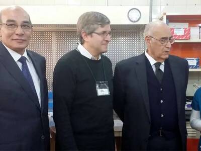 Dr. El-Beltagy (second from right) during a visit to ICARDA's office in Egypt