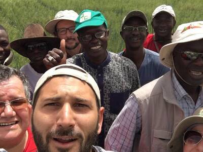 Durum wheat team in Senegal, Photo by: Filippo M.Y. Bassi (twitter @fillobax)