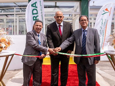 From Left to Right: Dr. Tareq Alzabet, ICARDA Board Chair; Dr. Redouane Arrach, Secretary General of the Ministry of Agriculture; Mr. Aly Abousabaa, ICARDA Director General 