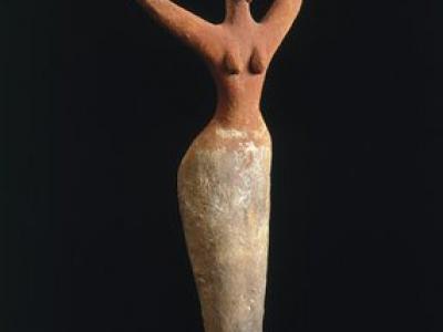 Figure of a woman, pre-dynastic Egypt, 3500–3400 BCE (Brooklyn Museum).