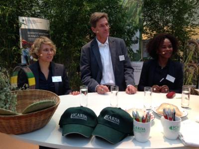 ICARDA and AfricaRice participants emphasizing the importance of agricultural research at International Green Week Berlin