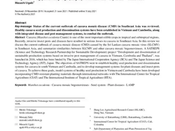 Cassava mosaic disease and its management in Southeast Asia