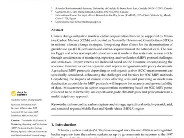 Monitoring, Reporting, and Verification (MRV) Protocols Used in Carbon Trading Applied to Dryland Nations in the Global South for Climate Change Mitigation