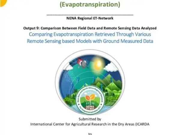 Output 9: Comparison Between Field Data and Remote Sensing Data Analyzed Comparing Evapotranspiration Retrieved Through Various Remote Sensing based Models with Ground Measured Data