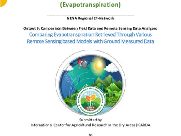 Output 9: Comparison Between Field Data and Remote Sensing Data Analyzed Comparing Evapotranspiration Retrieved Through Various Remote Sensing based Models with Ground Measured Data