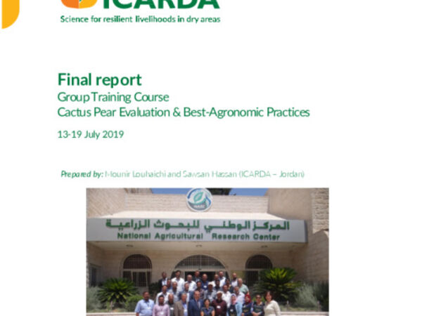 Final report: Group Training Course on Cactus Pear Evaluation & Best-Agronomic Practices