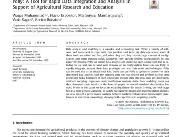 Polly: A Tool for Rapid Data Integration and Analysis in Support of Agricultural Research and Education