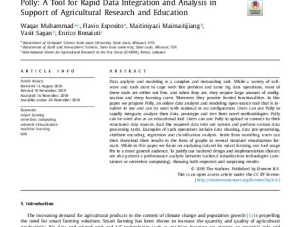 Polly: A Tool for Rapid Data Integration and Analysis in Support of Agricultural Research and Education