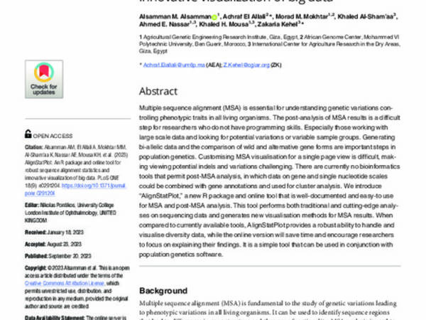 AlignStatPlot: An R package and online tool for robust sequence alignment statistics and innovative visualization of big data