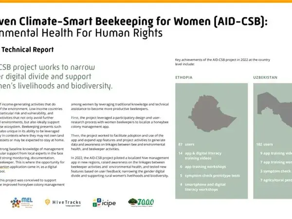 AI-Driven Climate-Smart Beekeeping for Women (AID-CSB) Environmental Health For Human Rights | 2022 Report Brief