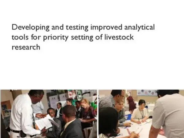 Developing and testing improved analytical tools for priority setting of livestock research