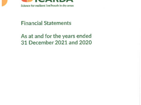 ICARDA 2021 Financial Statement