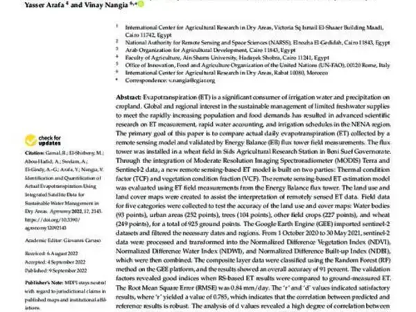 Identification and Quantification of Actual Evapotranspiration Using Integrated Satellite Data for Sustainable Water Management in Dry Areas