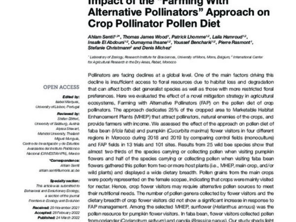 Impact of the “Farming With Alternative Pollinators” Approach on Crop Pollinator Pollen Diet