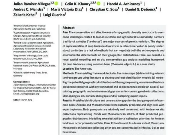 A gap analysis modelling framework to prioritize collecting for ex situ conservation of crop landraces