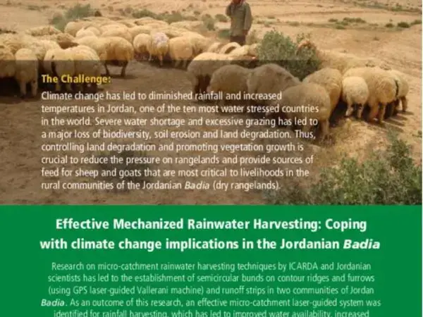 Effective Mechanized Rainwater Harvesting: Coping with climate change implications in the Jordanian Badia
