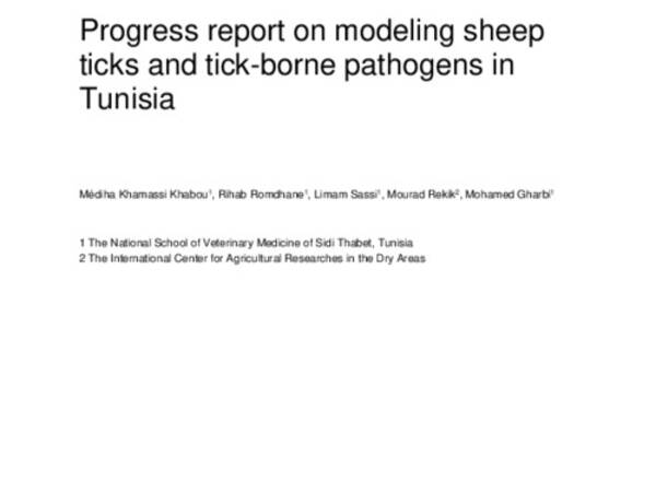 Risk maps of ticks and tick-borne diseases in sheep