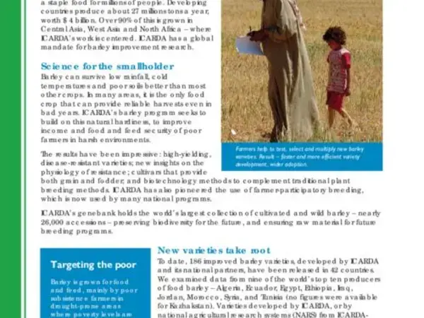 Returns to Investment on Barley Improvement Research in Dry Areas