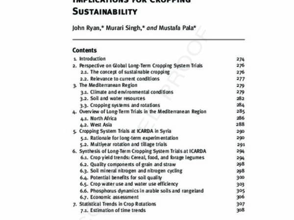 Long-Term Cereal-Based Rotation Trials in the Mediterranean Region: Implications for Cropping Sustainability