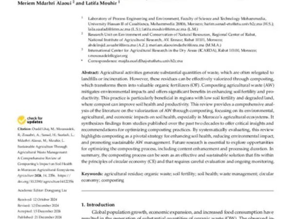 Sustainable Agriculture Through Agricultural Waste Management: A Comprehensive Review of Composting’s Impact on Soil Health in Moroccan Agricultural Ecosystems