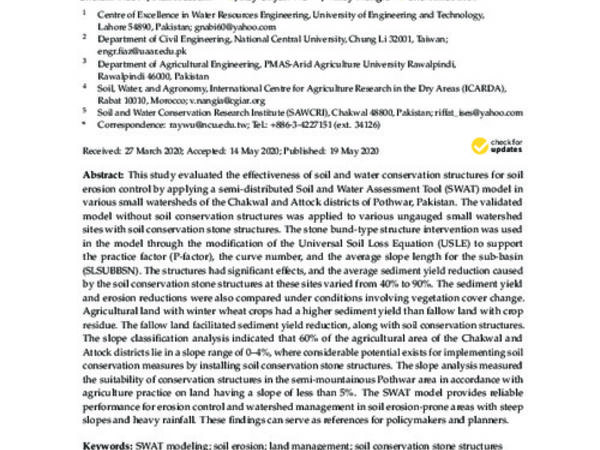 Micro-Watershed Management for Erosion Control Using Soil and Water Conservation Structures and SWAT Modeling