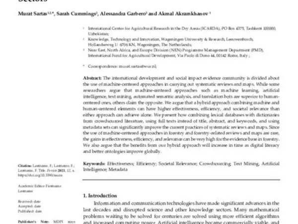 A Human Machine Hybrid Approach for Systematic Reviews and Maps in International Development and Social Impact Sectors